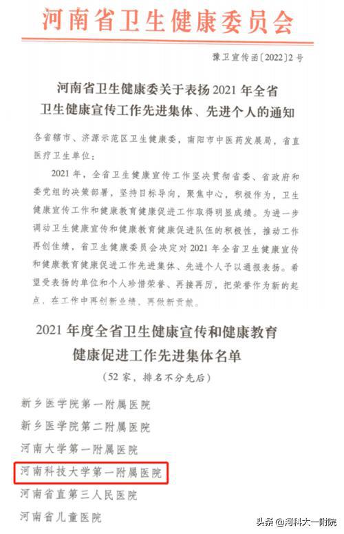 我院获2021年度全省卫生健康宣传工作先进集体等多项荣誉