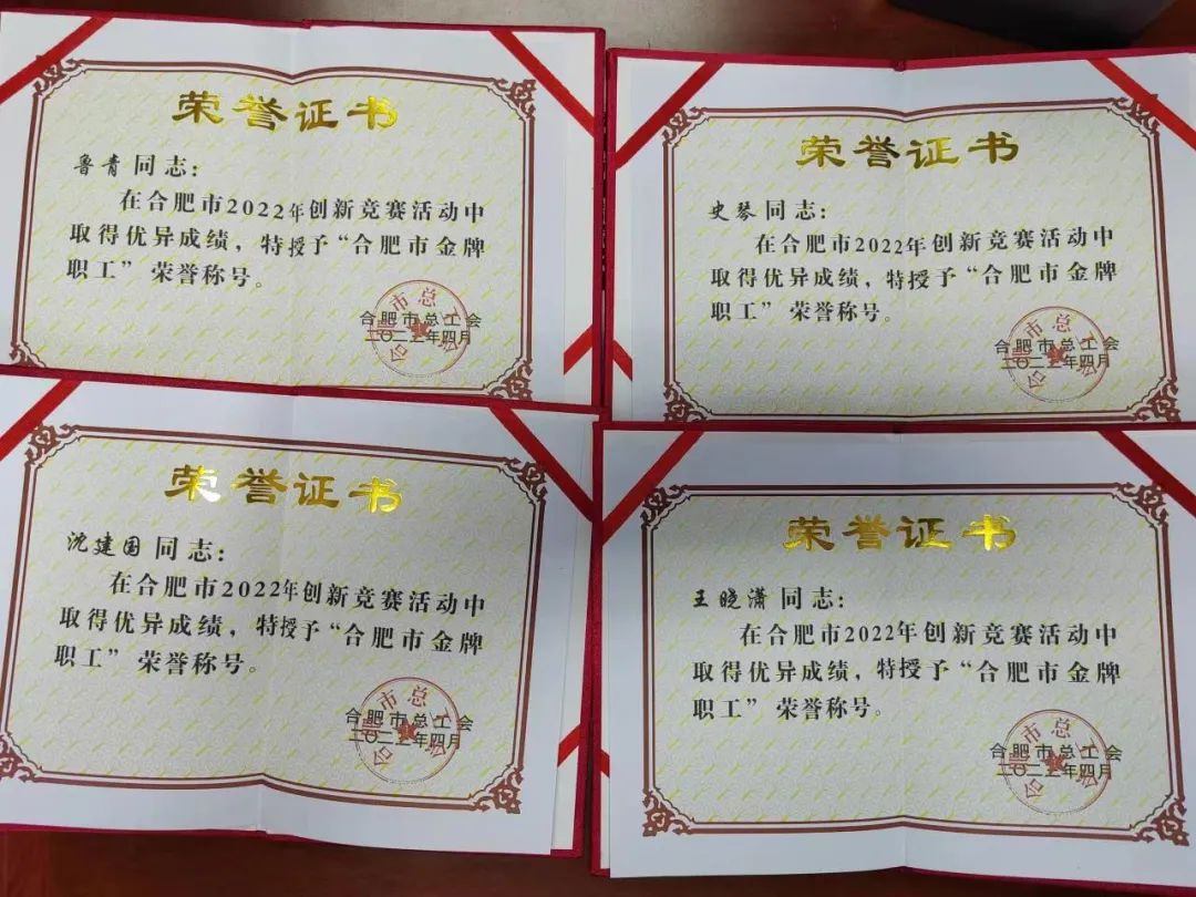 肥东法院多人喜获“合肥市金牌职工”称号！