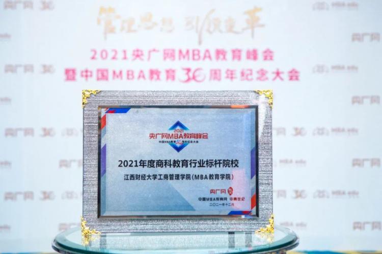 江西财经大学工商管理学院（MBA教育学院）获多项荣誉