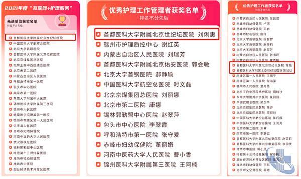 我院护理部“互联网+护理服务”荣获多项荣誉